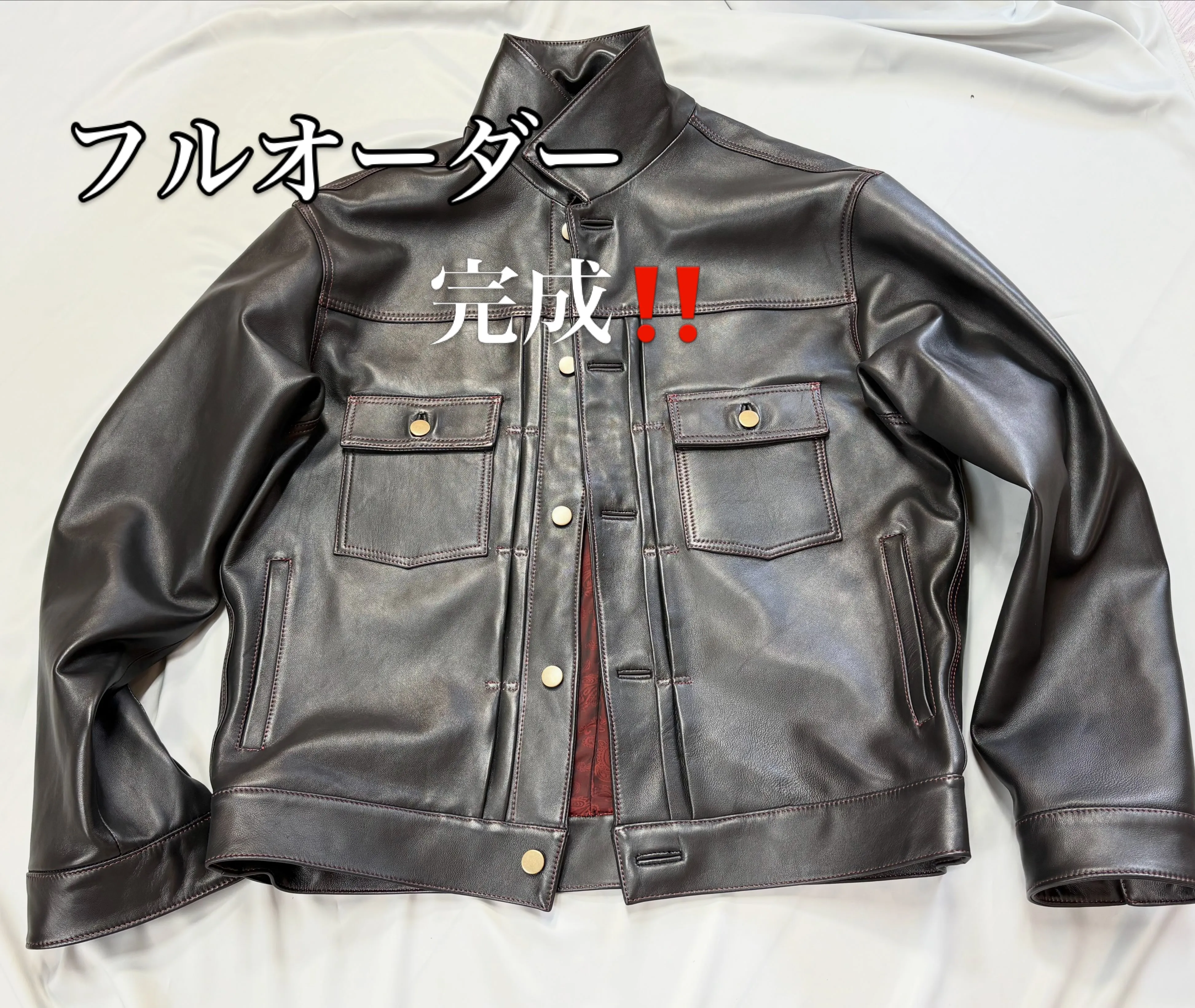 フルオーダー、Gジャンから、羊革ジャケット制作